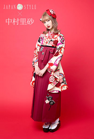 中村里砂　卒業袴　二尺袖